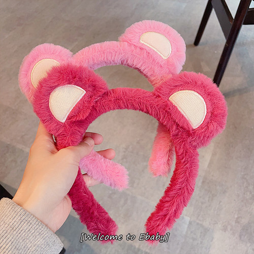 甜美可爱毛茸茸发箍发带不伤发