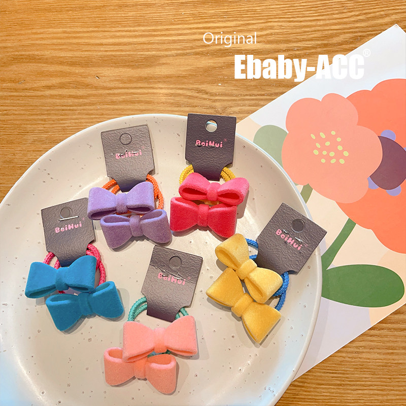 蝴蝶结植绒发圈小女孩不伤发扎马尾扎辫子头绳儿童高颜值发绳发饰,童装/婴儿装/亲子装,发饰,淘宝优惠券,粉丝福利购,淘宝优惠卷