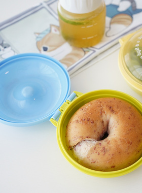 多巴胺配色贝果盒早餐面包盒食品级不含BPA 可冷冻冷藏微波炉加热