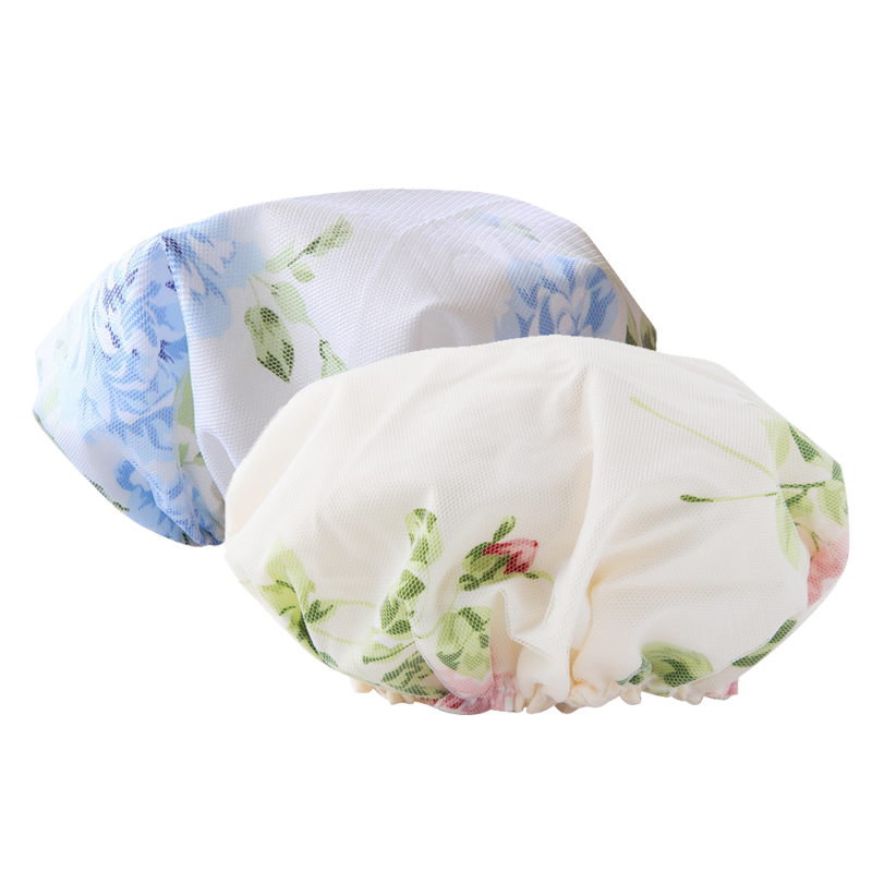 TAYOHYA多样屋花园玫瑰浴帽进口涤纶防水防霉淋浴帽双层洗澡帽