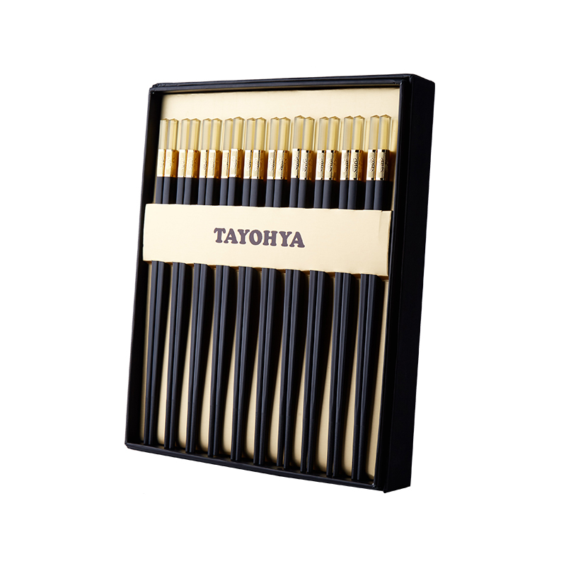 多样屋合金筷子 家用不锈钢筷子套装10双防滑非实木喜筷家庭餐具