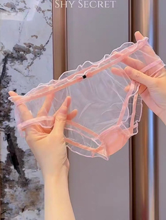 无痕清透舒适太爱了 低腰蝴蝶结少女内裤 网纱薄款 好适合夏天呀