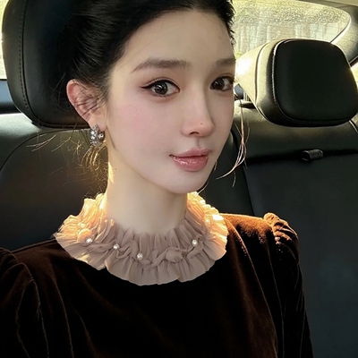 轻熟百搭名媛咖色丝绒衬衫