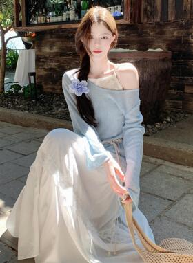 早春多巴胺穿搭套装裙子海岛ootd好看云南海边出游明媚绝美一整套