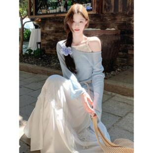 早春多巴胺穿搭套装裙子海岛ootd好看云南海边出游明媚绝美一整套