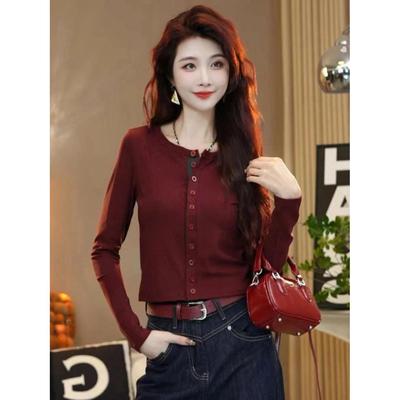 欧货时尚安可拉红圆领t恤