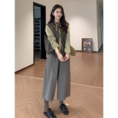 新款 甜美气质针织衫 皮马甲直筒休闲裤 2025超火穿搭一整套秋装 套装