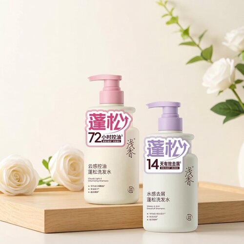 浅香云感控油去屑蓬松洗发水丰盈蓬松728g