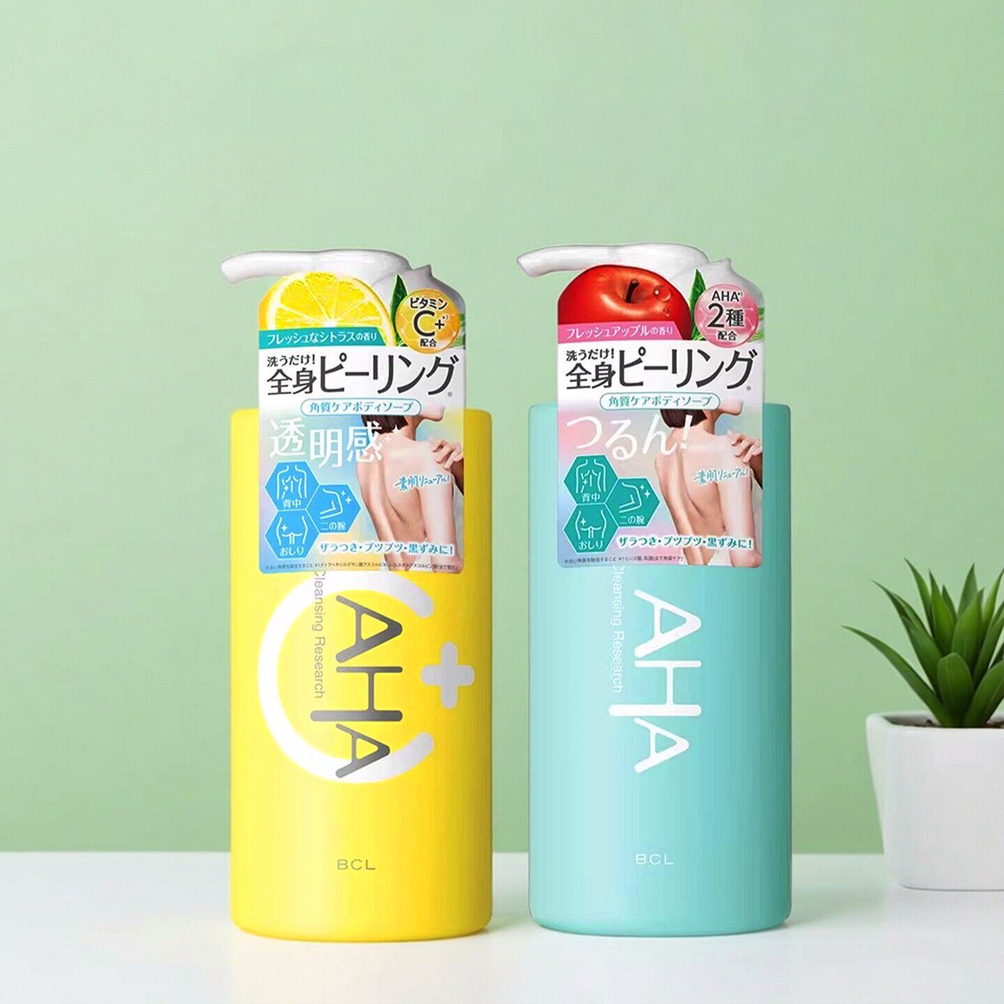 日本委托代买BCL AHA果酸沐浴露背部清洁保湿肌肤顺滑沐浴乳