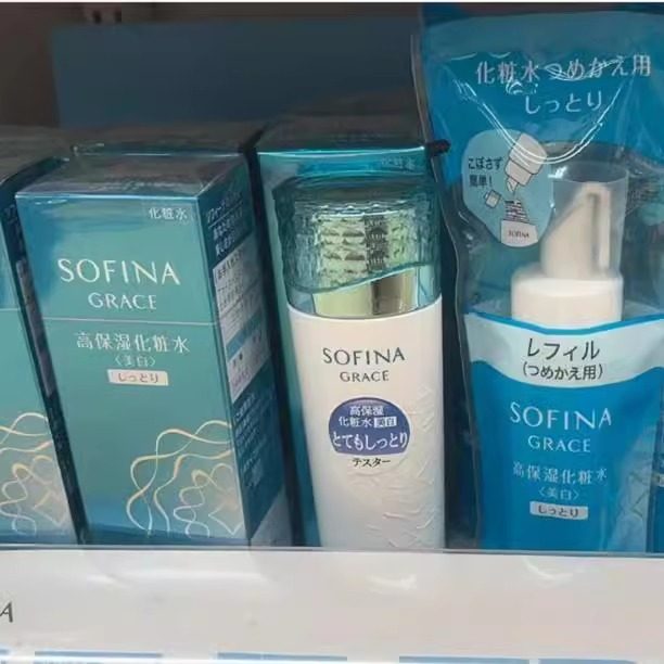 日本委托代买苏菲娜sofinagrace抗皱白白紧致化妆水乳液正装+替换
