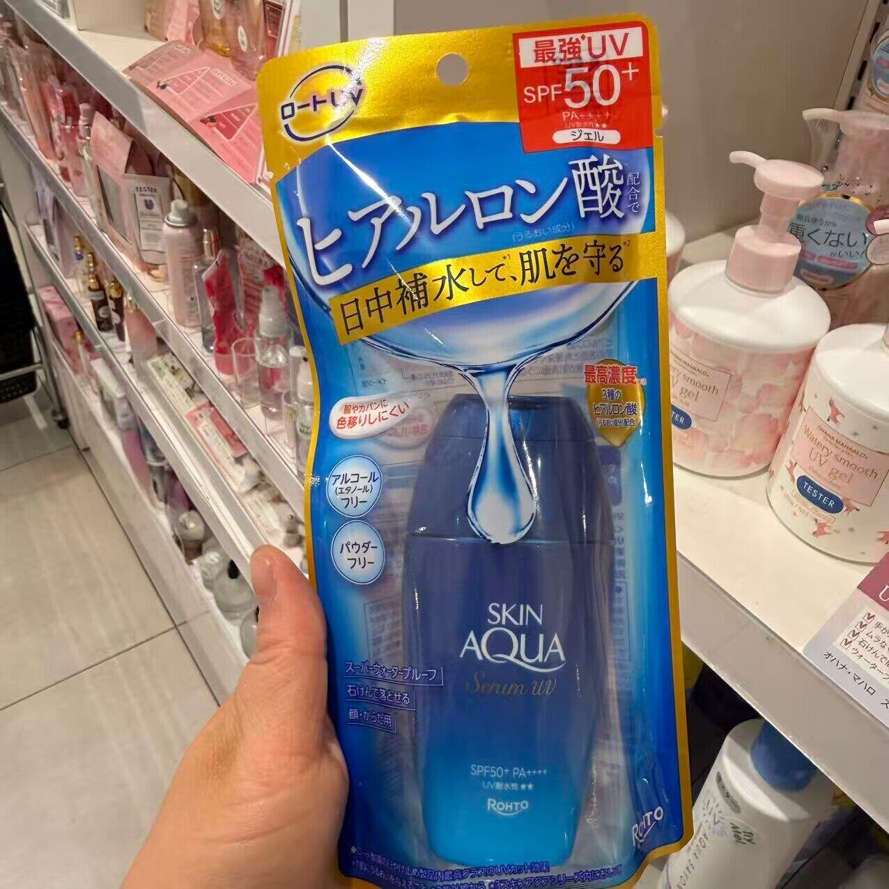 日本委托代买ROHTO/乐敦精华防晒啫喱玻尿酸补水超强防水