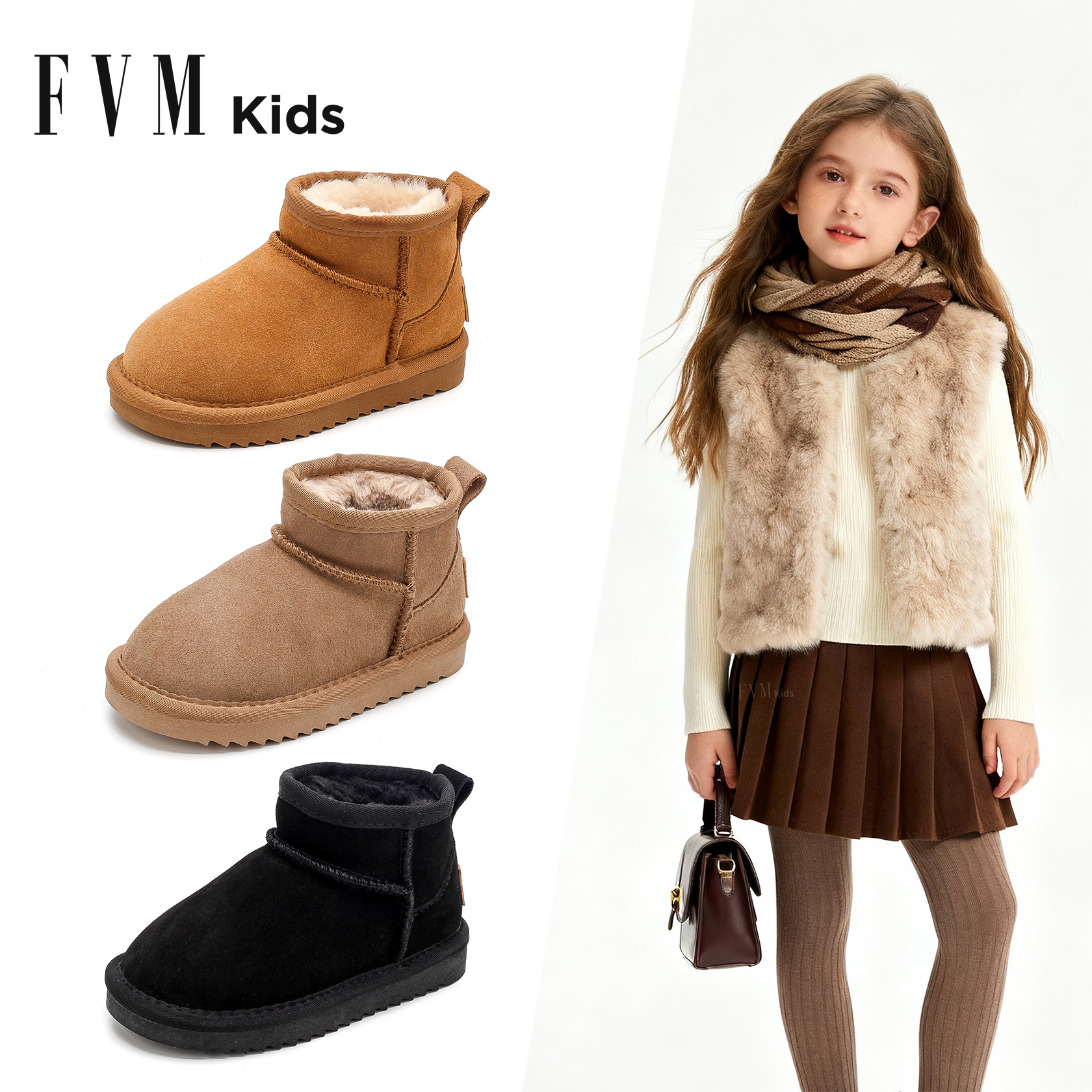 女童鞋子儿童二棉鞋2025新款冬季加绒勃肯雪地靴保暖加厚毛毛棉靴,童鞋/婴儿鞋/亲子鞋,棉鞋,淘宝优惠券,粉丝福利购,淘宝优惠卷