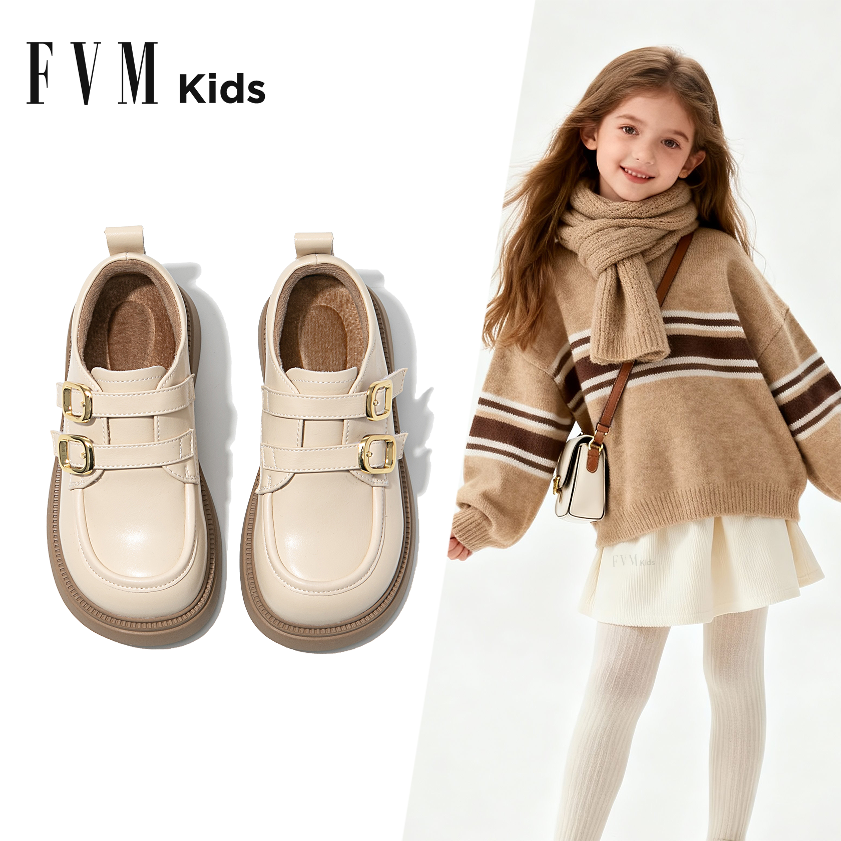 10000+宝妈选择女童加绒皮鞋