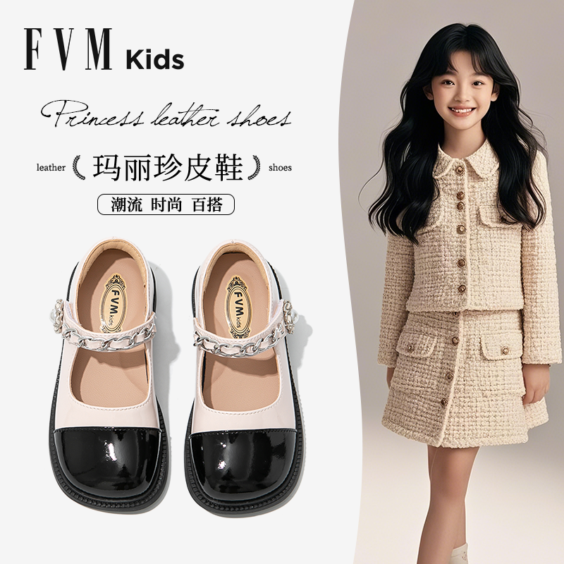 女童玛丽珍皮鞋舒适不磨脚