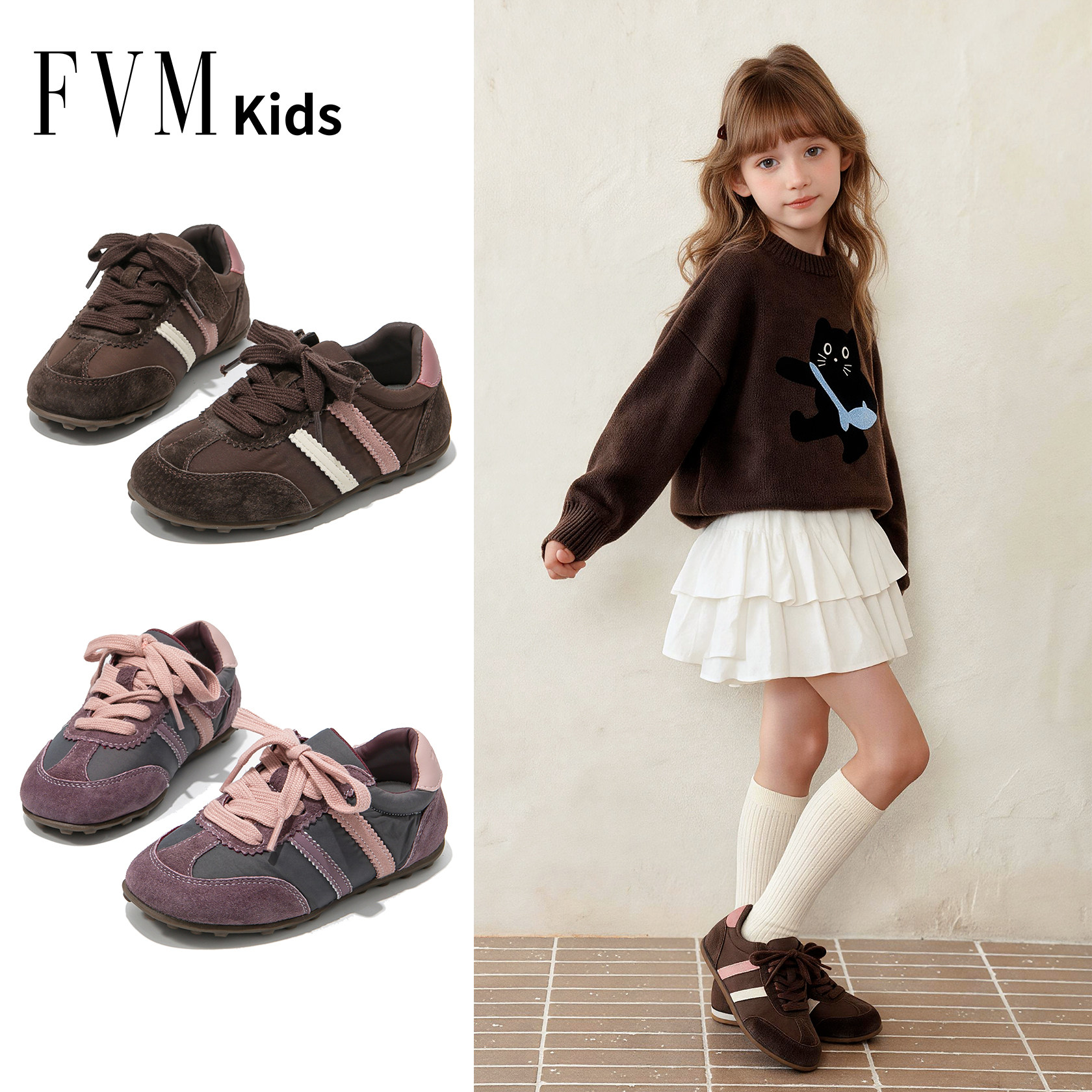 FVM秋今年流行的女童鞋女孩透气