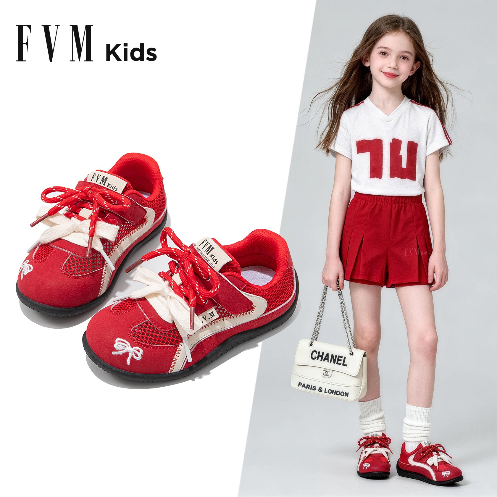 FVM儿童鞋子女童运动鞋休闲
