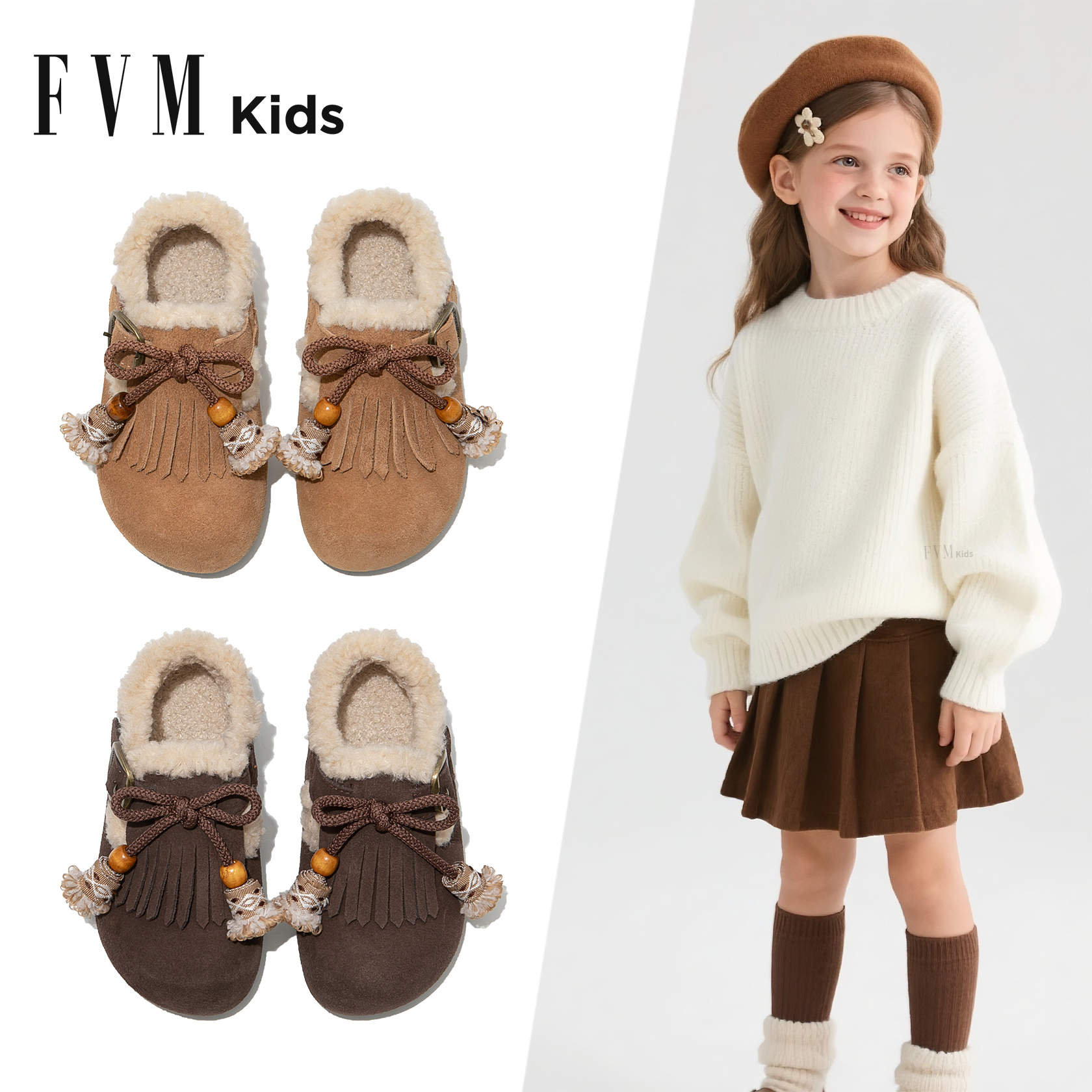 女童勃肯鞋2025秋季加绒新款