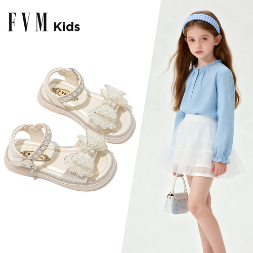 FVM夏季水晶凉鞋女孩软底