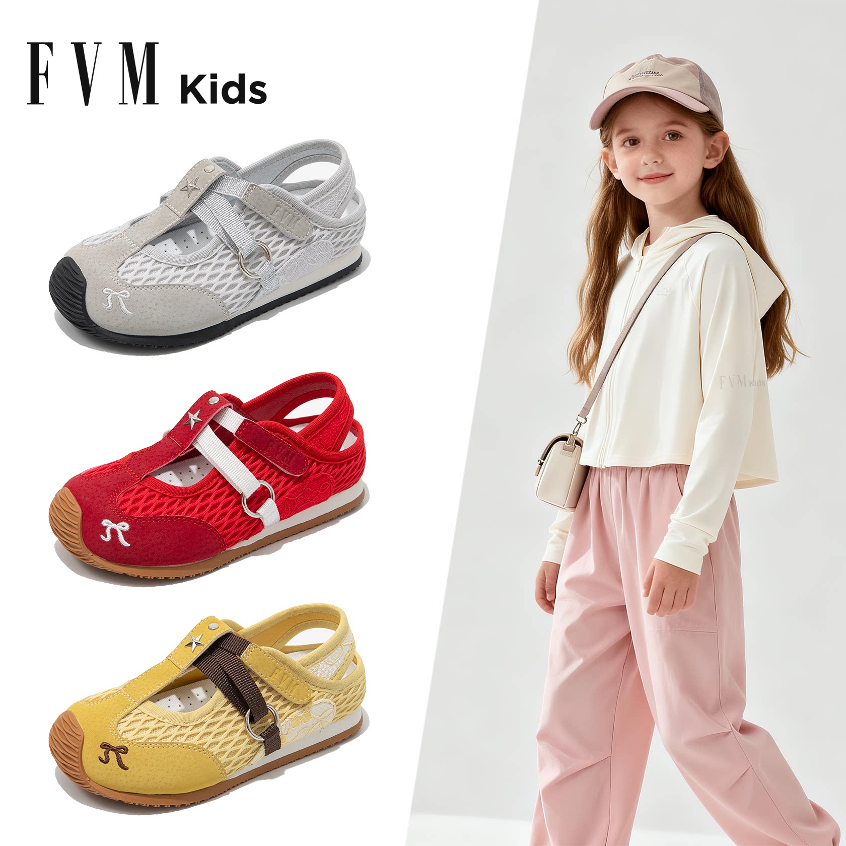 女童鞋子儿童运动板鞋2026新款春季巨好看德训鞋网面透气春夏薄款