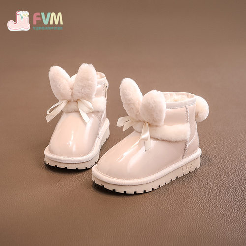 女童可爱兔子雪地靴冬季棉鞋