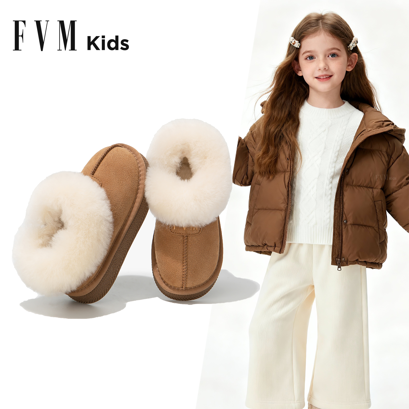 FVM女童雪地靴儿童保暖大棉鞋2025新款冬季加绒大童女宝毛毛棉靴,童鞋/婴儿鞋/亲子鞋,雪地靴,淘宝优惠券,粉丝福利购,淘宝优惠卷