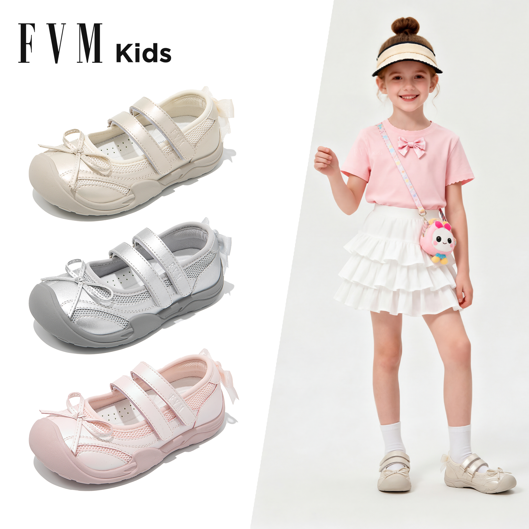 女童鞋子儿童德训运动板鞋2026新款夏季夏款薄款大童芭蕾女宝透气