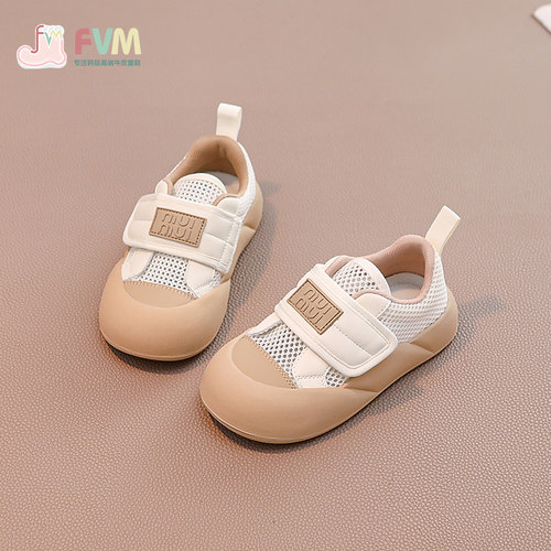 fvm女童鞋子儿童运动小白网鞋