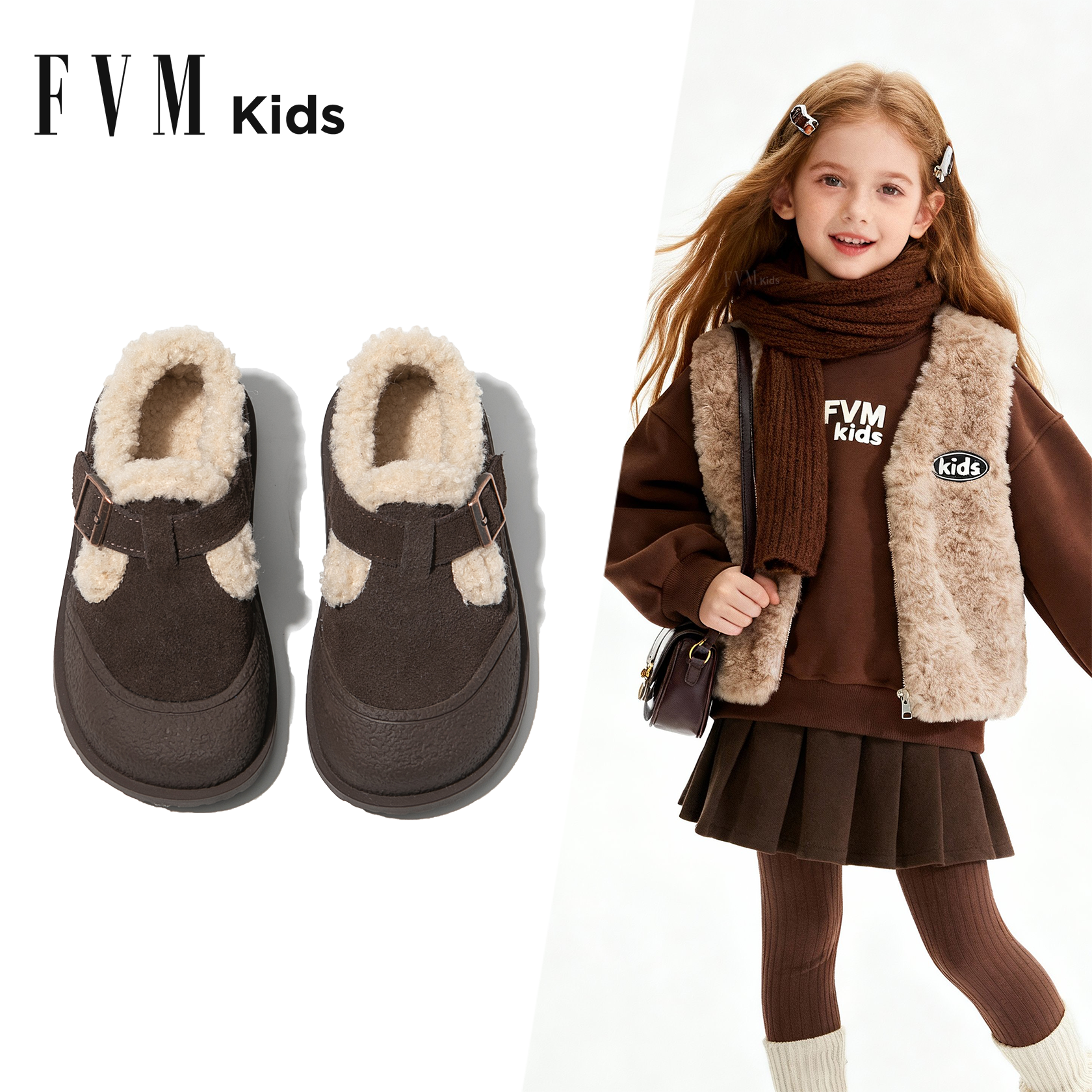 真皮勃肯棉鞋女冬季加绒保暖