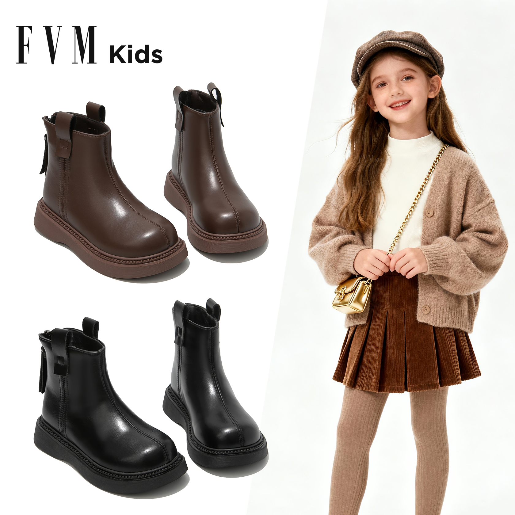 女童棕色靴子【巨好看】