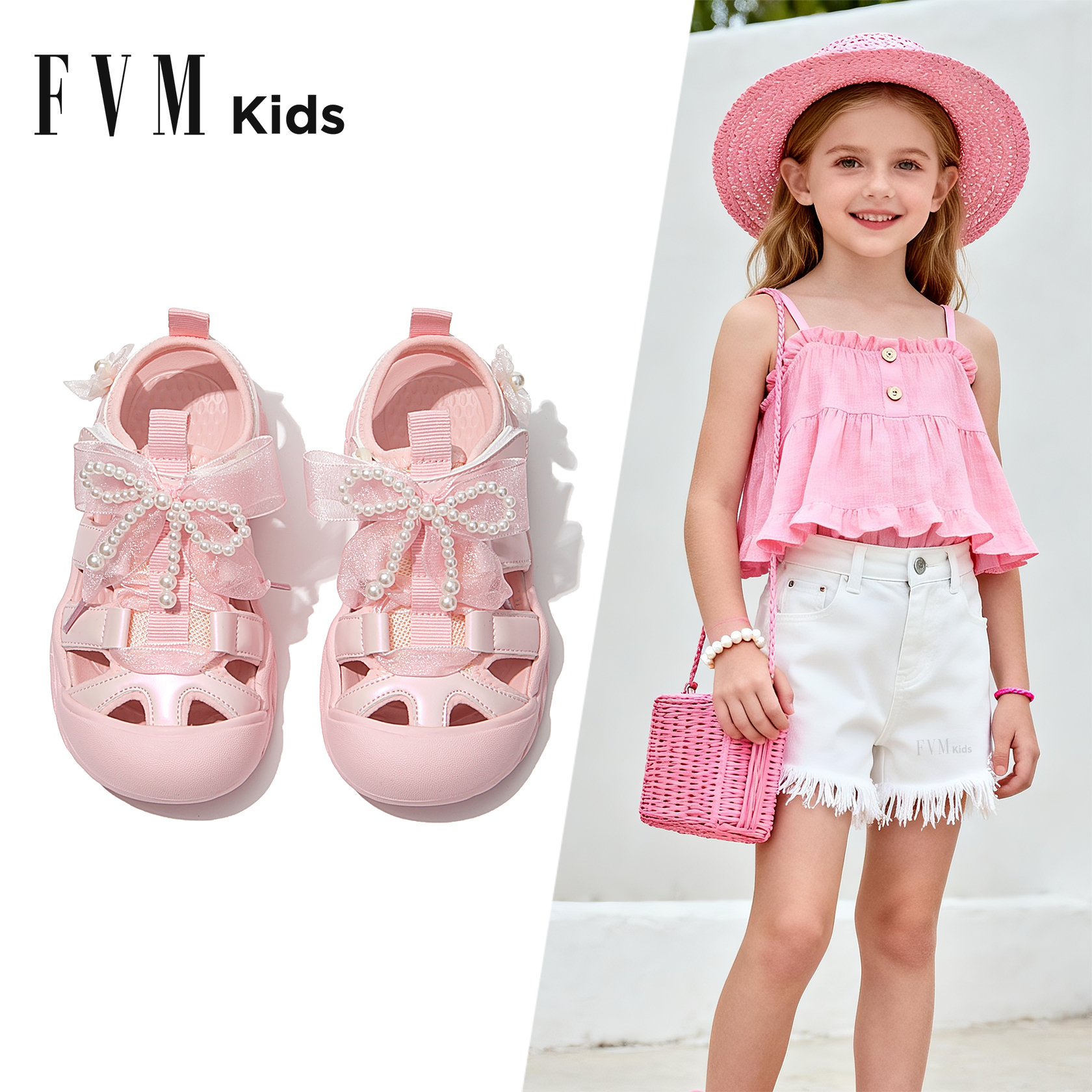 女童鞋子儿童粉色包头溯溪运动凉鞋女款2026新款夏季夏款软底女宝