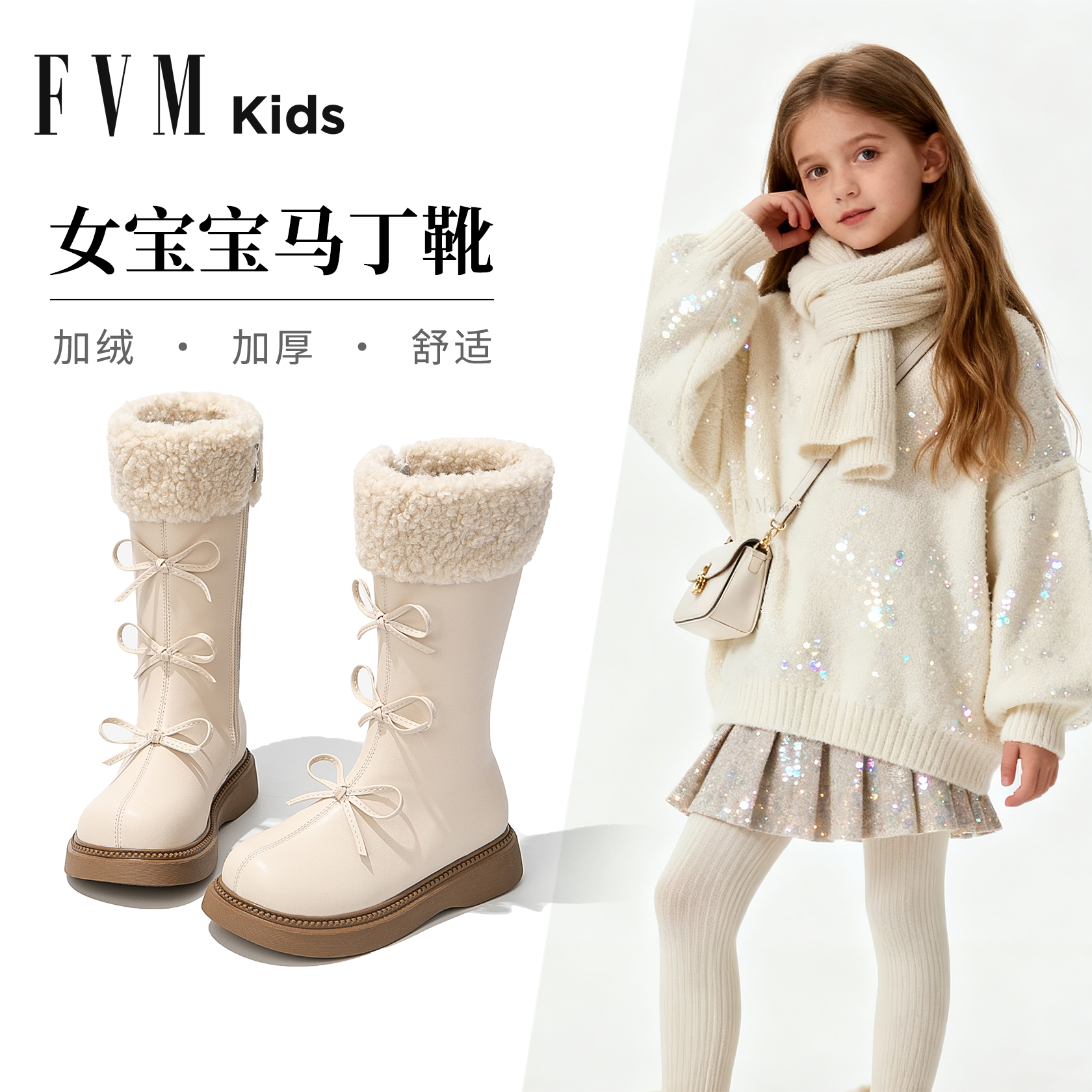 女童鞋儿童公主长筒长靴子2025新款秋冬季加绒加厚女宝皮靴雪地靴,童鞋/婴儿鞋/亲子鞋,皮靴,淘宝优惠券,粉丝福利购,淘宝优惠卷