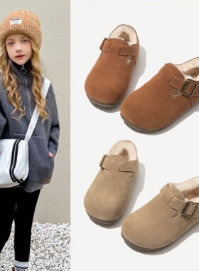 女童二棉鞋子儿童雪地靴2025新款秋冬季加绒宝宝毛毛冬鞋保暖