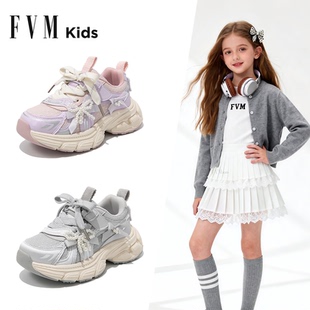 FVM女童鞋子儿童运动老爹鞋2026新款春季轻便软底中大童女孩冬鞋