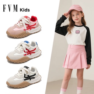 女童鞋子儿童运动德训板鞋2026春秋季新款软底大童女款青少年阿甘