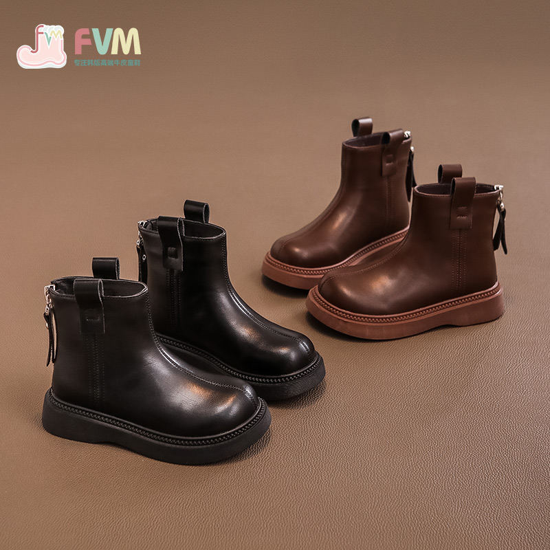 女童短靴秋冬马丁靴加绒