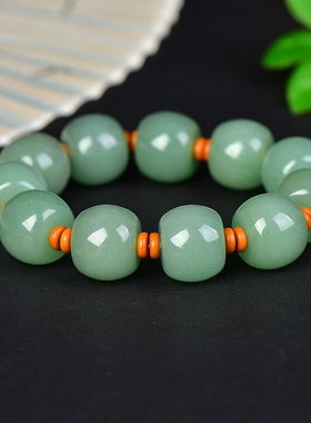 精品东陵玉直切老型珠《时尚》手串