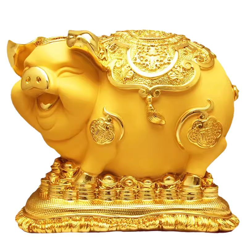 树脂招财金猪顺丰包邮48小时发货