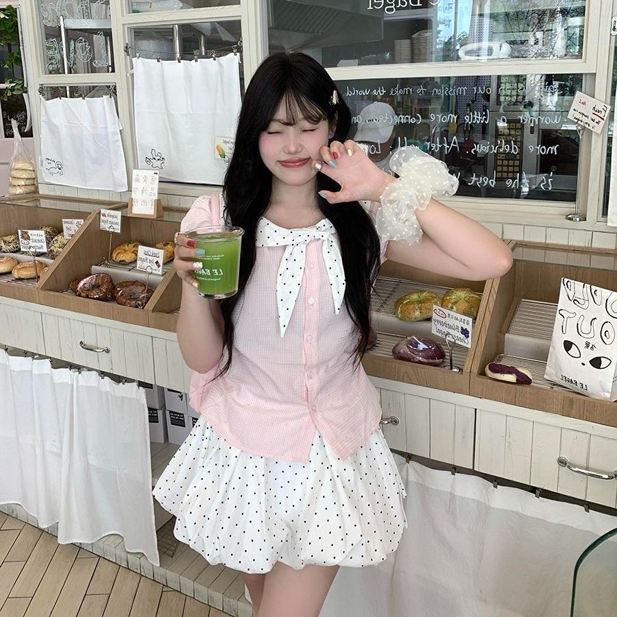 甜美粉色少女感蝴蝶结拼
