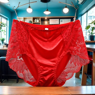 红色内裤女结婚本命年性感蕾丝