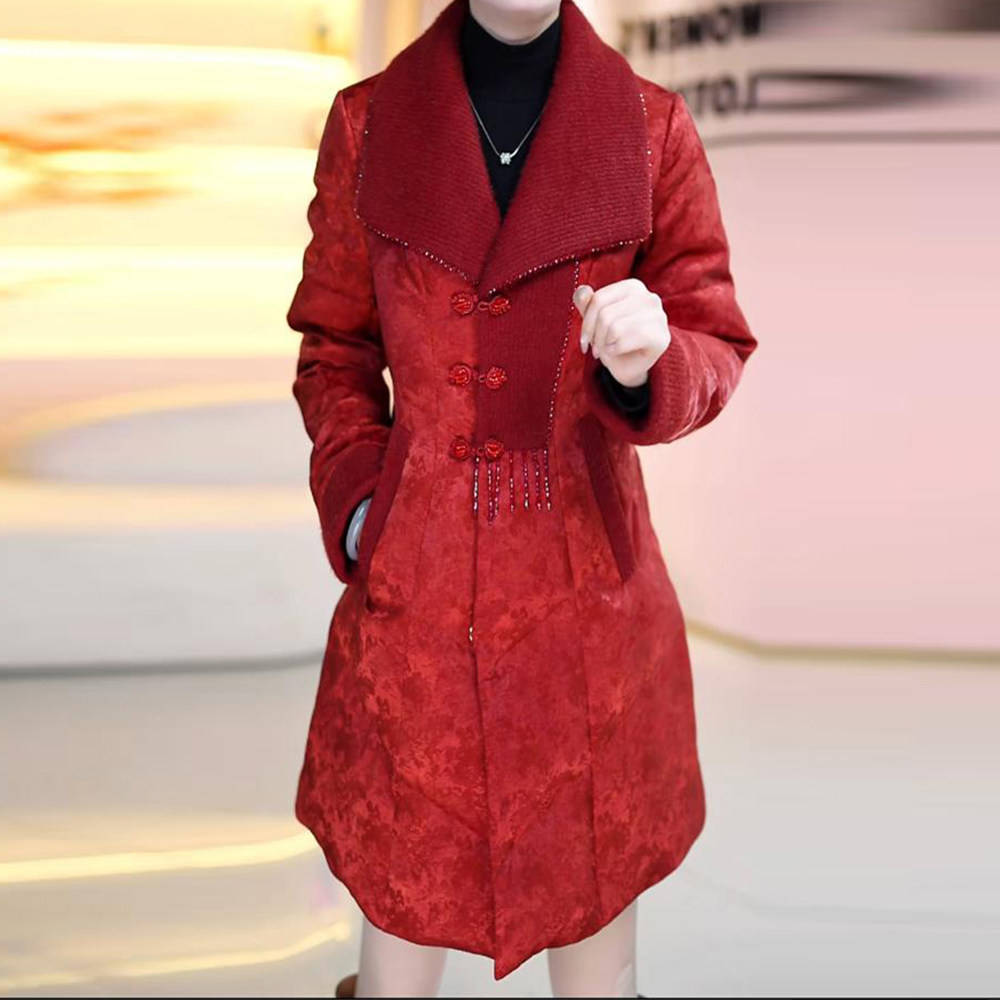 精致优雅高级感羽绒服女2025冬季修身显瘦减龄遮肉中长款保暖外套