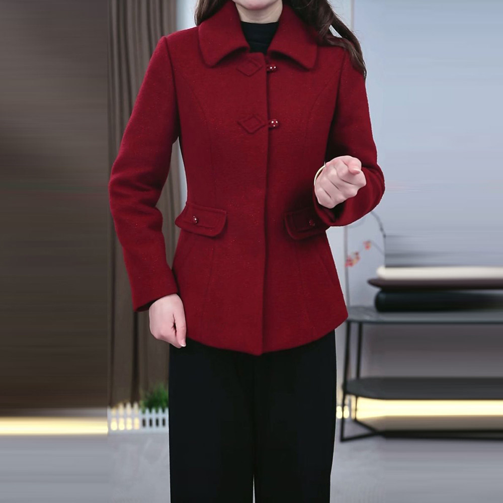 洋气优雅雪尔绒夹棉外套女2025年秋冬季修身显瘦减龄百搭保暖上衣