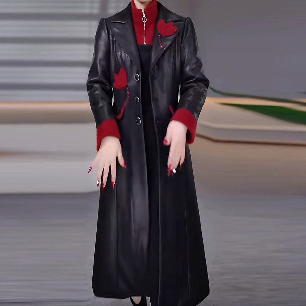 高档洋气夹棉大衣搭连衣裙女2025冬季修身显瘦减龄遮肚中长款套装