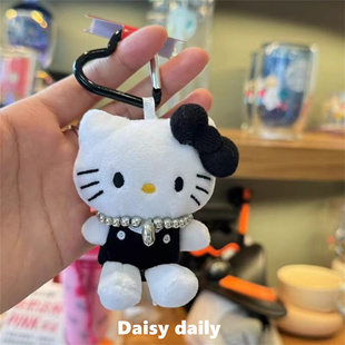 可爱卡通blackpink同款 猫咪爱心钥匙扣毛绒公仔女生背包挂件礼物