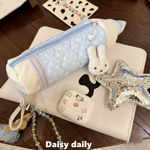 创意铅笔造型文具收纳袋新款简约星星高颜值铅笔盒大容量文具袋女