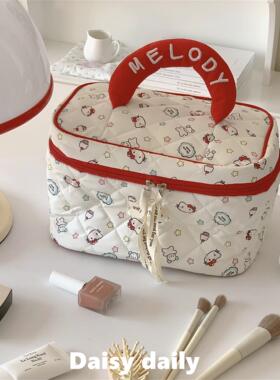 可爱猫咪乐园手提化妆包便携随身大容量收纳包高颜值旅行洗漱包