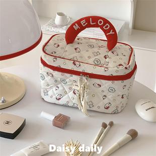 可爱猫咪乐园手提化妆包便携随身大容量收纳包高颜值旅行洗漱包