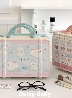 可爱西高地卡通化妆箱出差手提旅行箱大容量收纳轻便小型行李箱