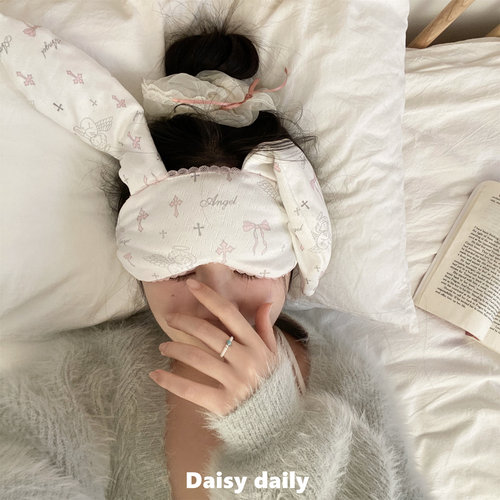 甜妹天菜！兔耳朵遮光眼罩睡眠专用可爱午休旅行飞机护眼罩女士