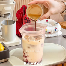 食品级便携式外带硅胶水果牛奶杯微波炉可加热成人儿童专用保鲜杯