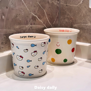 猫咪吃鱼 ins风高颜值漱口杯女家用可爱刷牙杯洗漱杯情侣牙缸杯子